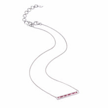 Load image into Gallery viewer, Sterling Silver Rhodolite and Diamond Bar Necklace - Coomi
