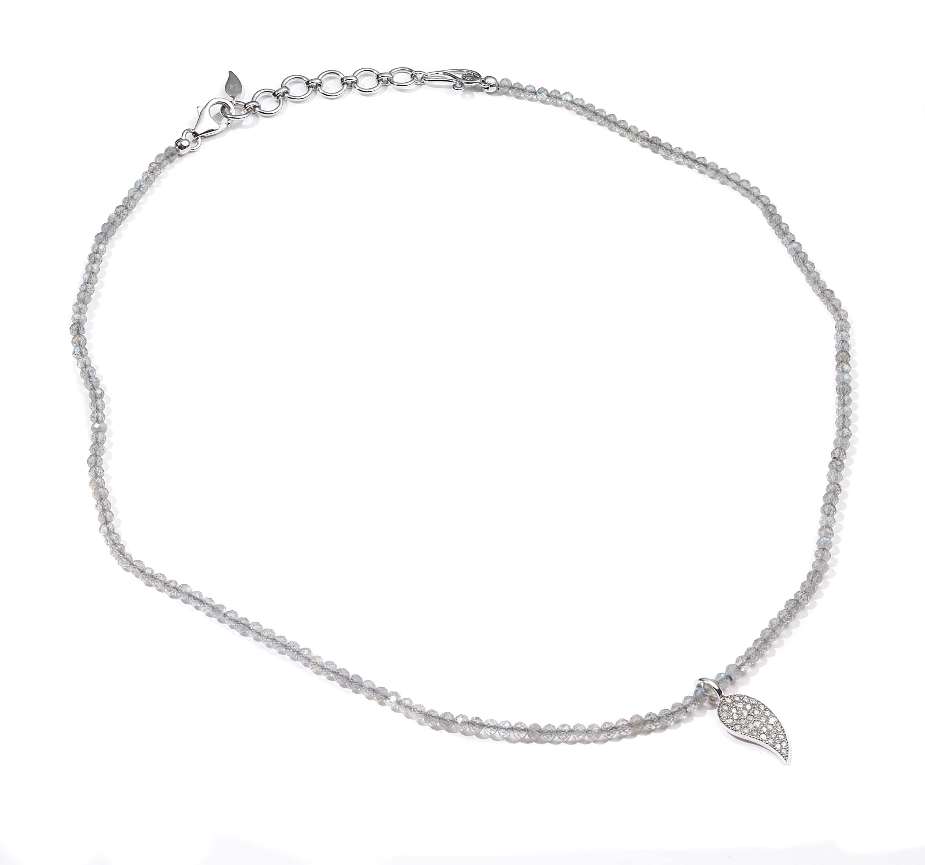 Affinity Sterling Silver Labradorite Bead Necklace - Coomi