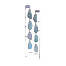 Load image into Gallery viewer, Silver Affinity Long Opal Earrings - Coomi
