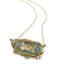 Load image into Gallery viewer, Antiquity 20K Necklace with Rose-Cut Diamonds and Roman Glass - Coomi
