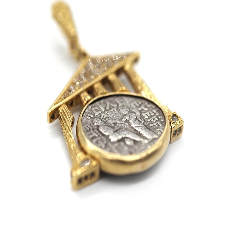 Antiquity Partian Coin Pendant with Rose-Cut Diamonds - Coomi