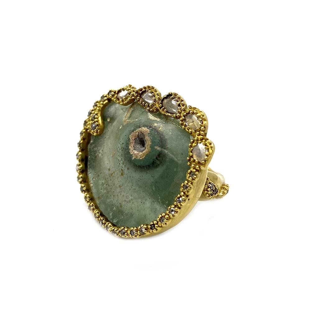 Antiquity Roman Glass 20K Yellow Gold Ring - Coomi