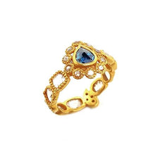 Load image into Gallery viewer, Luminosity 20K Yellow gold with blue fancy statement ring - Coomi
