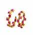 20K Affinity Ruby Mosaic Hoop Earrings - Coomi