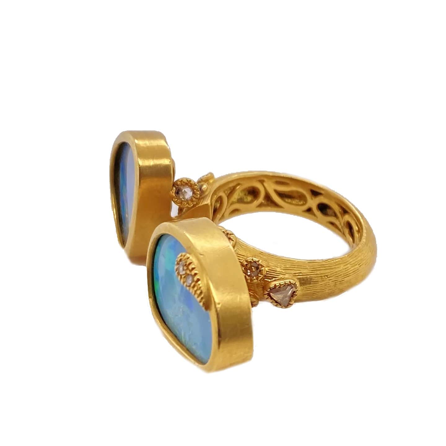 Affinity 20K Australian Opal Illusion Ring - Coomi