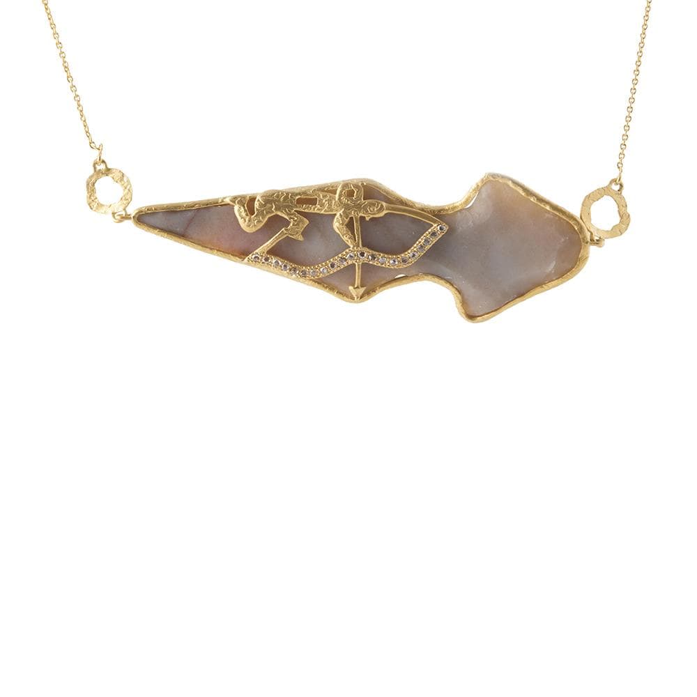 Antiquity 20K Arrowhead and Agate Necklace - Coomi