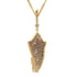 Arrowhead Pendant in 20K Yellow Gold with Agate and Rose-Cut Diamonds - Coomi