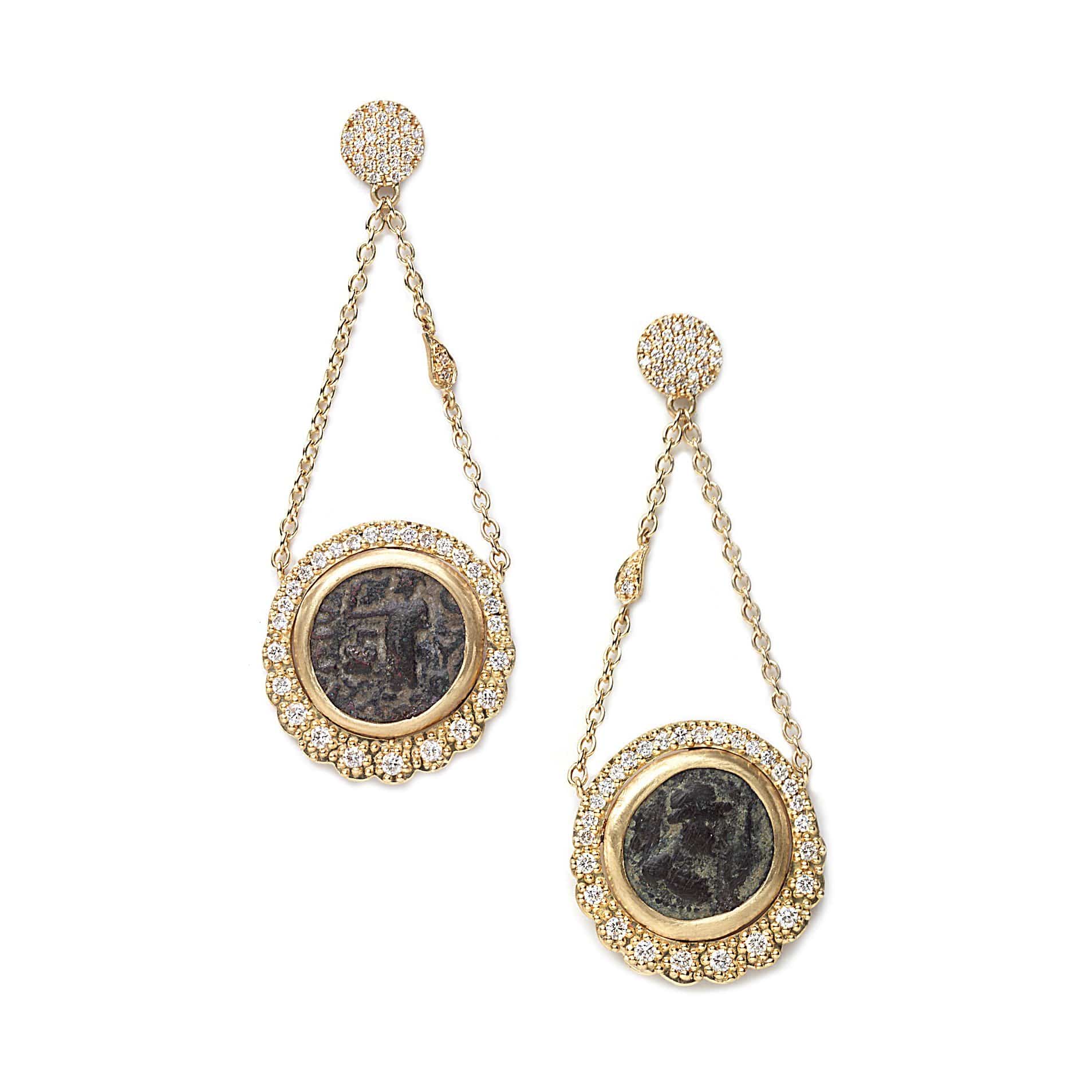 Antiquity Ancient Kushan Coin Earrings - Coomi