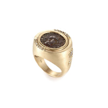 Load image into Gallery viewer, 20K Antiquity Indo Greek Coin Ring - Coomi
