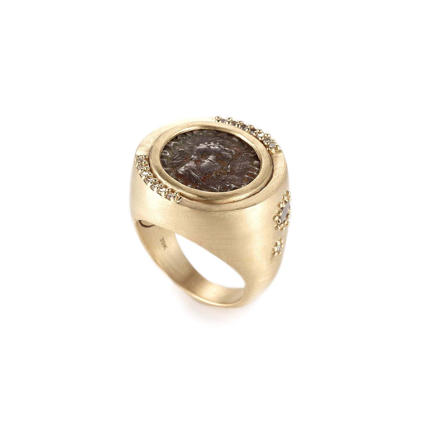20K Antiquity Indo Greek Coin Ring - Coomi