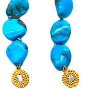 Load image into Gallery viewer, 20K Affinity Turquoise Long Earrings - Coomi
