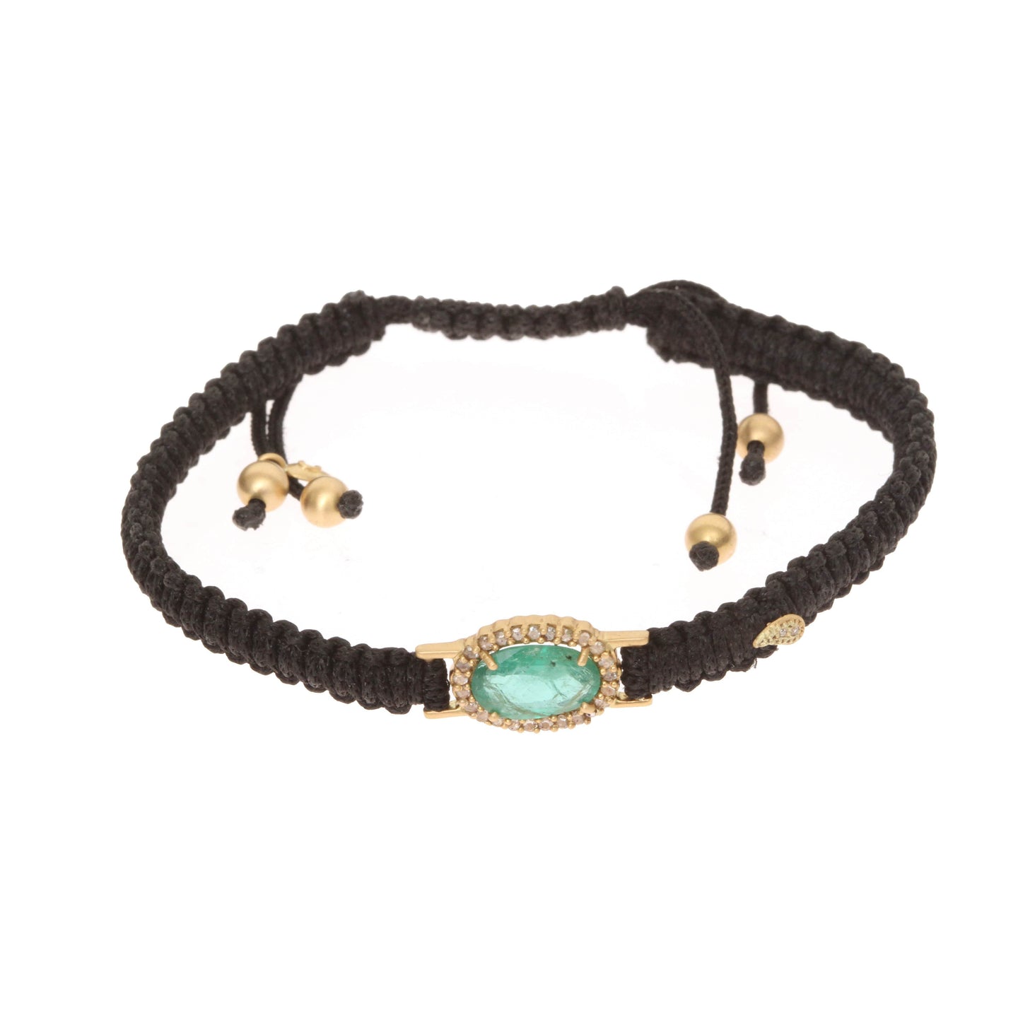 Affinity Emerald Macrame Bracelet - Coomi