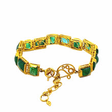 Load image into Gallery viewer, Luminosity 20k Yellow Gold Emerald Mosaic Bracelet - Coomi
