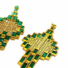Load image into Gallery viewer, Luminosity 20K Yellow Gold Emerald Mosaic Earrings - Coomi
