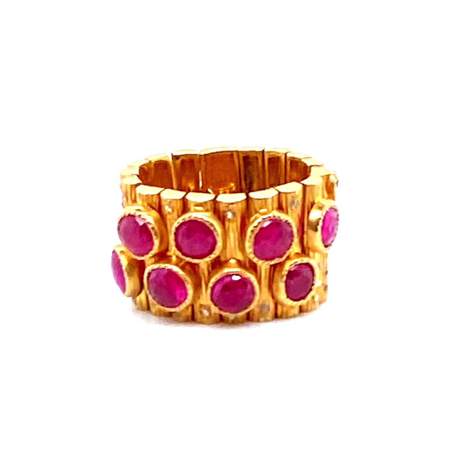 Luminosity 20K Ruby and Mozambique Ring - Coomi