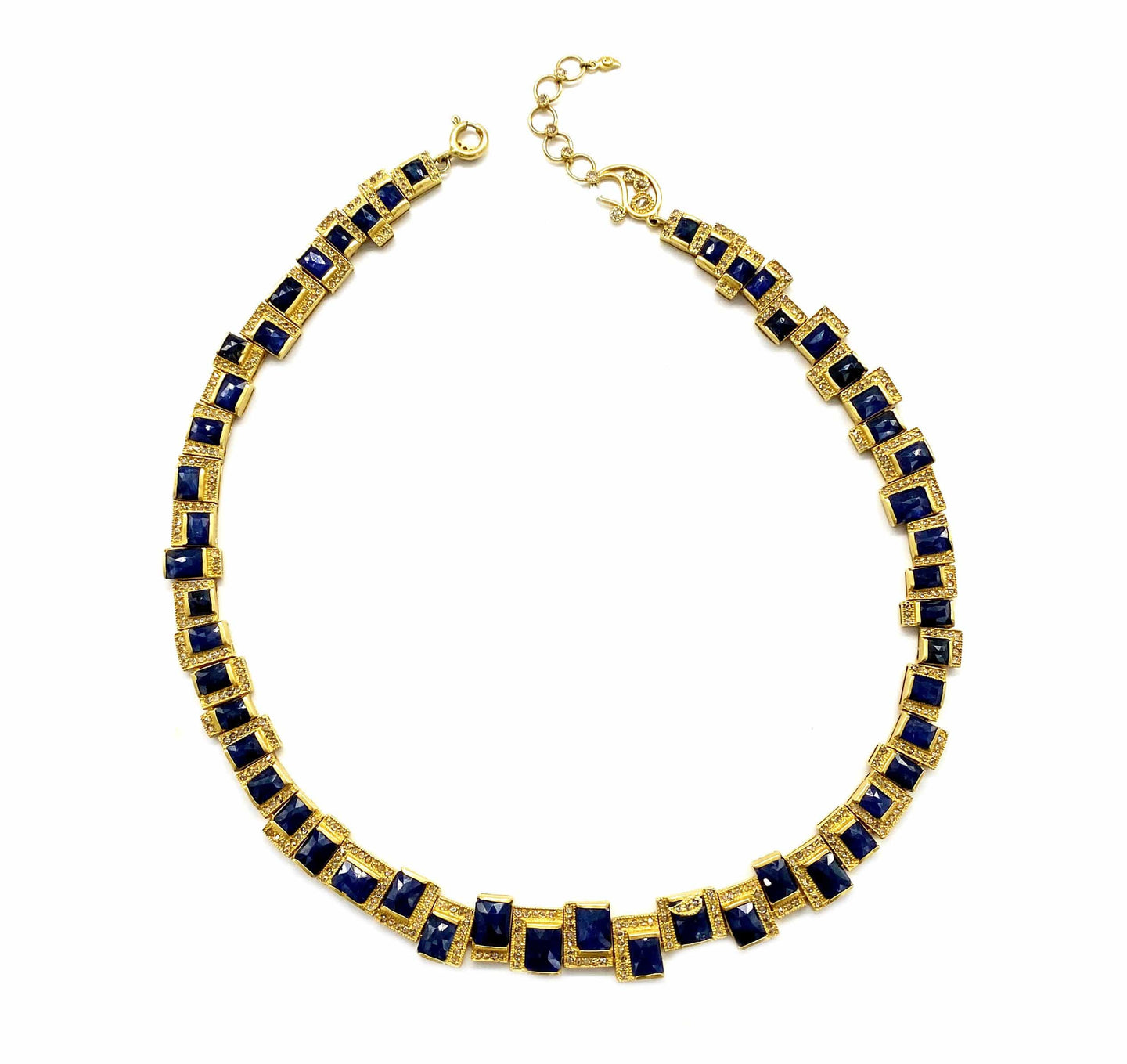 Luminosity 20K Blue Sapphire Mosaic Necklace - Coomi