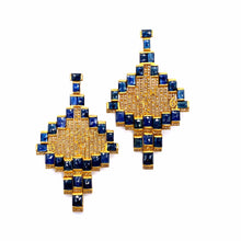 Load image into Gallery viewer, 20K Affinity Sapphire Mosaic Earrings - Coomi
