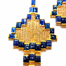 Load image into Gallery viewer, 20K Affinity Sapphire Mosaic Earrings - Coomi

