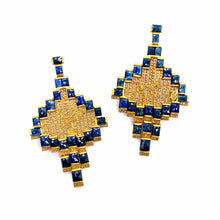 Load image into Gallery viewer, 20K Affinity Sapphire Mosaic Earrings - Coomi
