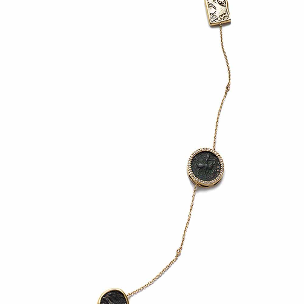 Antiquity 20K Antique Coin and Diamond Necklace - Coomi