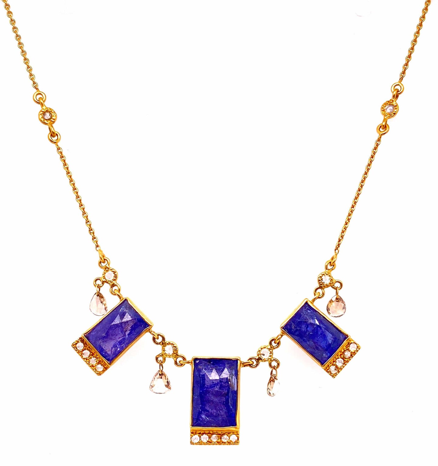 Affinity 20K Tanzanite Necklace with Diamonds - Coomi