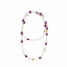 Load image into Gallery viewer, Affinity 20K Carved Ruby and Diamonds Necklace - Coomi
