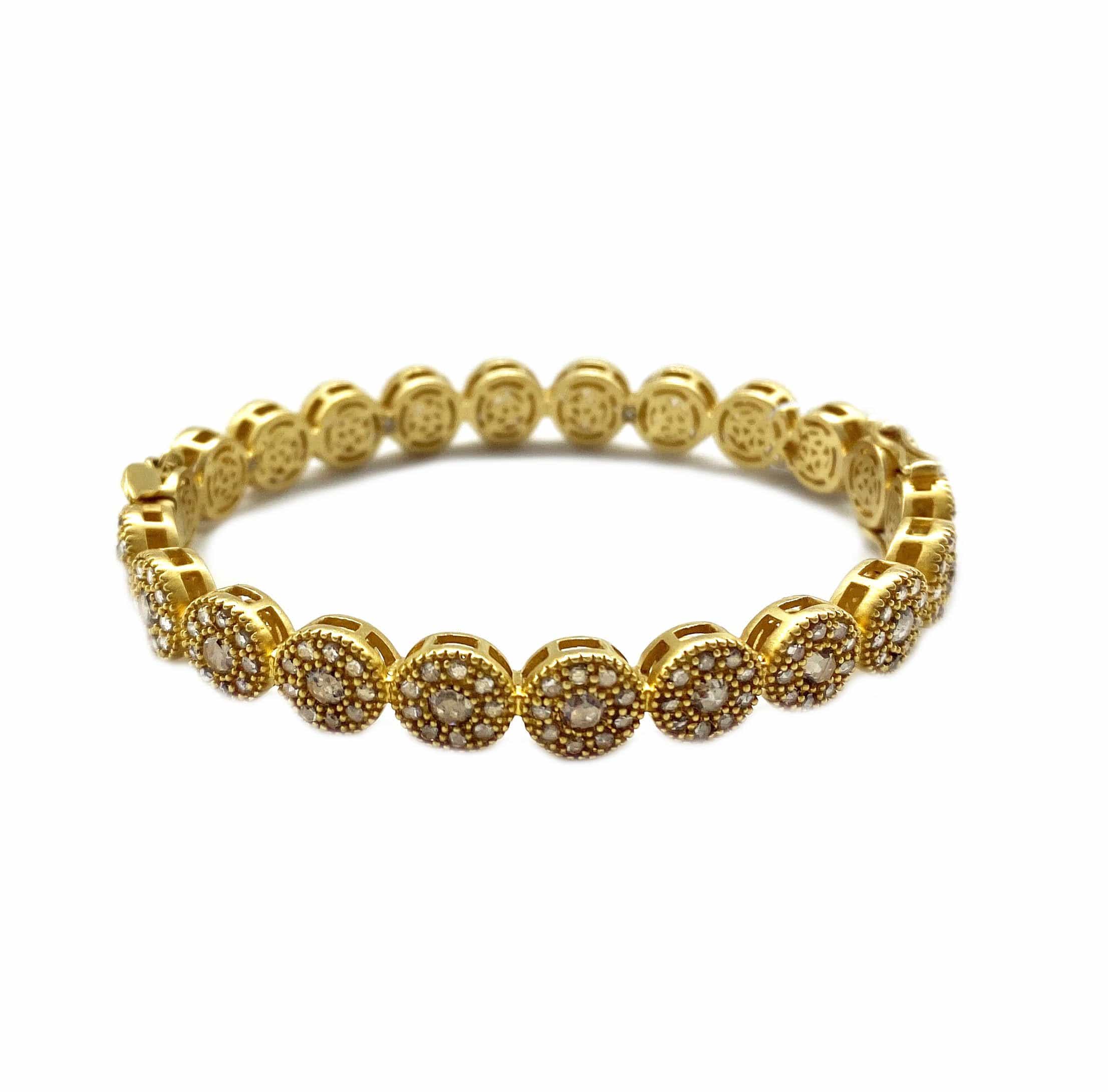 Eternity 20K Yellow Gold Diamond Bracelet - Coomi