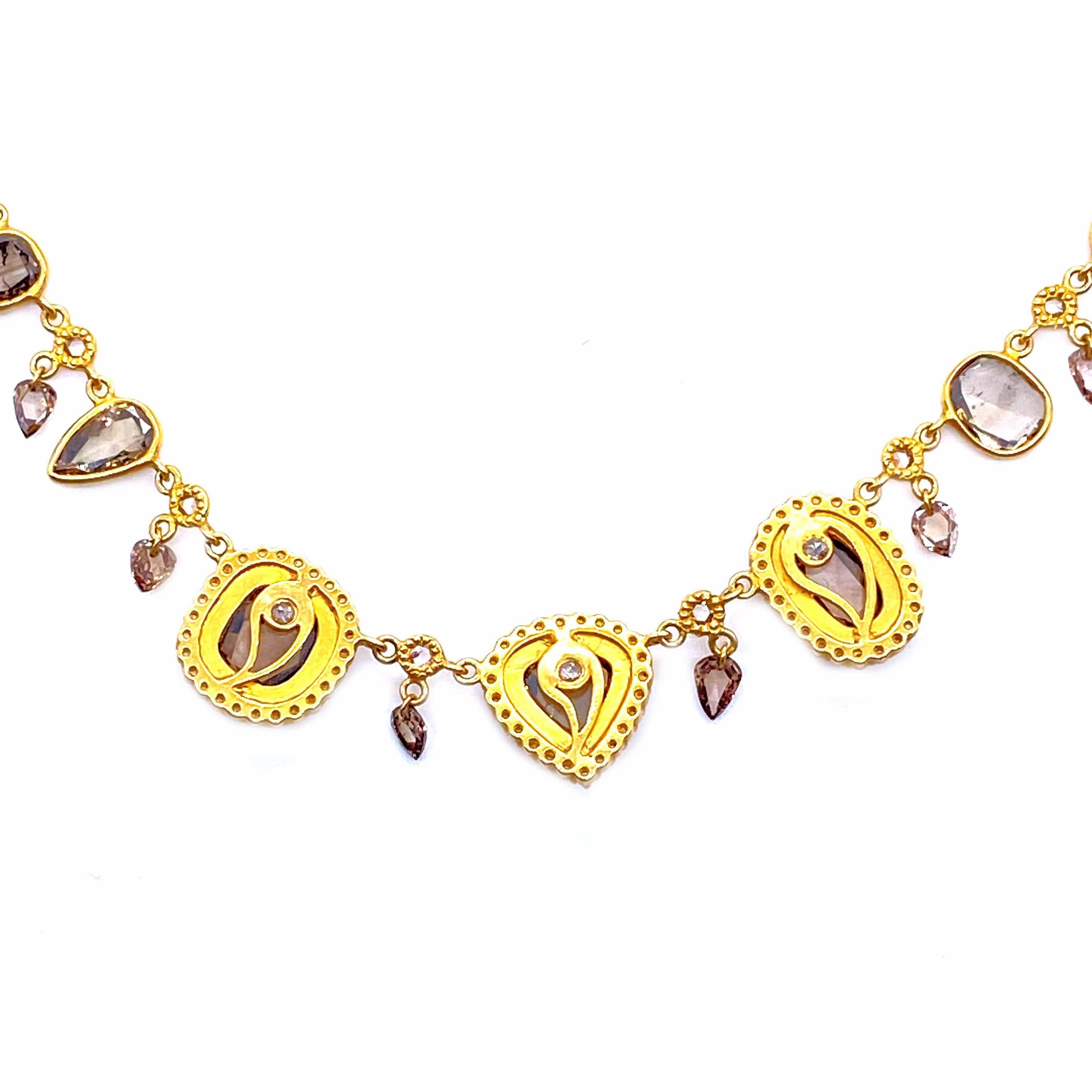 Luminosity 20K Champagne Diamond Necklace - Coomi