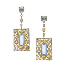 Load image into Gallery viewer, 20K Affinity Aquamarine and Opal Earrings - Coomi
