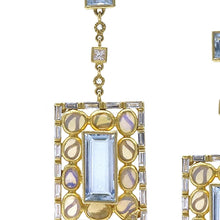 Load image into Gallery viewer, 20K Affinity Aquamarine and Opal Earrings - Coomi
