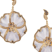 Load image into Gallery viewer, 20K Affinity Carved Chalcedony Flower Earrings - Coomi
