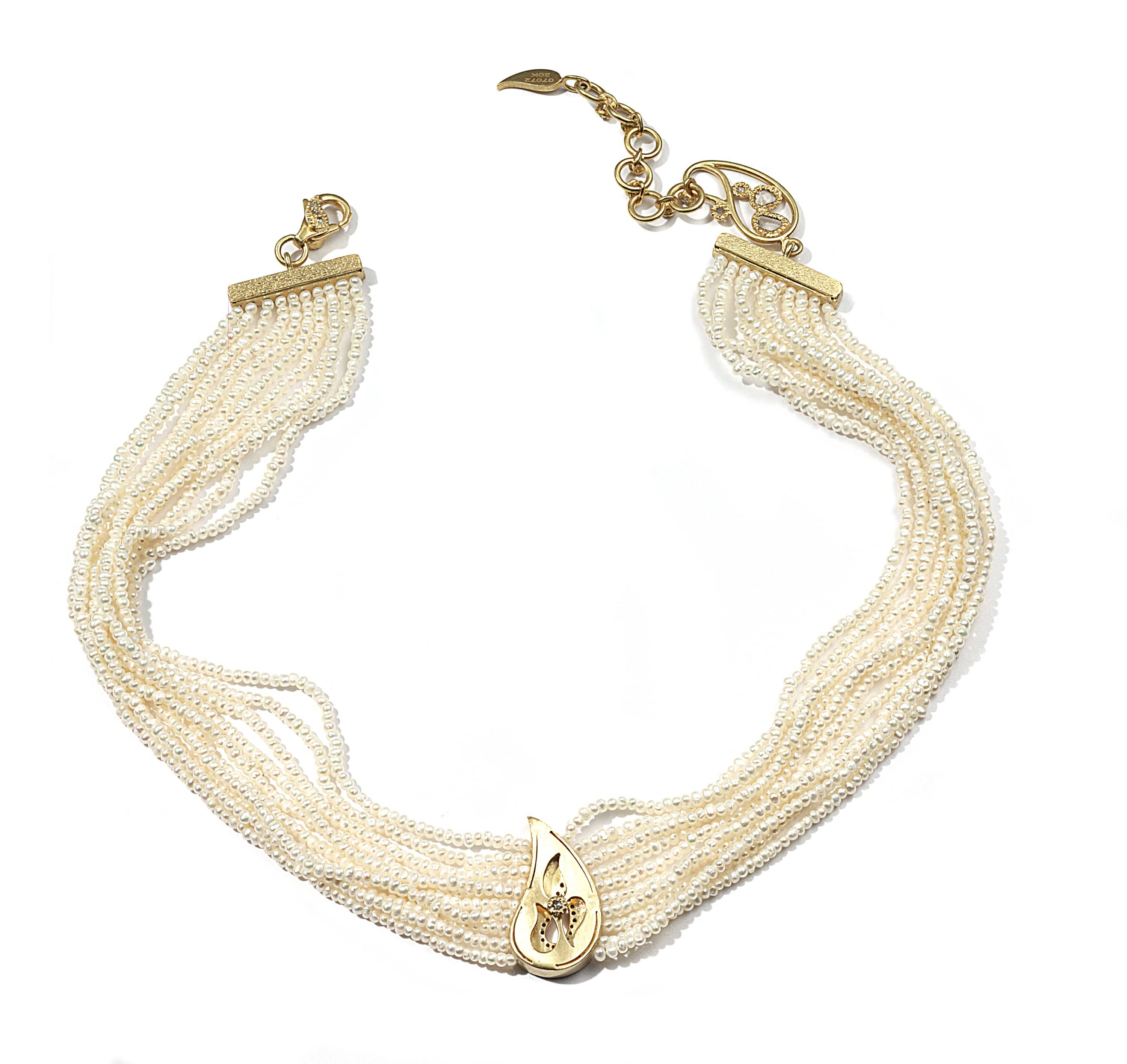 Affinity Paisley Choker Pearl Necklace - Coomi