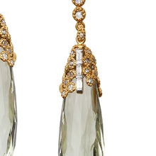 Load image into Gallery viewer, 20K Affinity Green Amethyst and Diamonds Earrings - Coomi

