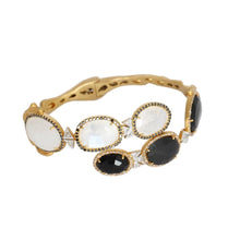 Load image into Gallery viewer, Affinity Cuff Bracelet with Black Spinel and White Moonstone - Coomi
