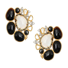 Load image into Gallery viewer, 20K Affinity Rainbow Moonstone and Diamond Earrings - Coomi
