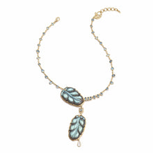 Load image into Gallery viewer, Affinity 20K Carved Labradorite &quot;Leaf&quot; Necklace - Coomi
