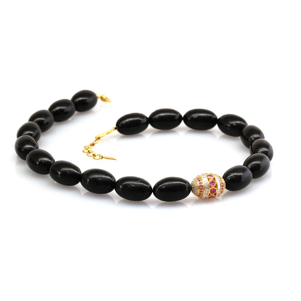 Affinity 20K Black Coral Beads Necklace - Coomi