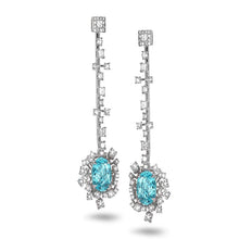 Load image into Gallery viewer, Trinity Paraiba Earrings Set In 18K White Gold - Coomi
