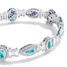 Load image into Gallery viewer, 18K White Gold Trinity Paraiba Bracelet - Coomi
