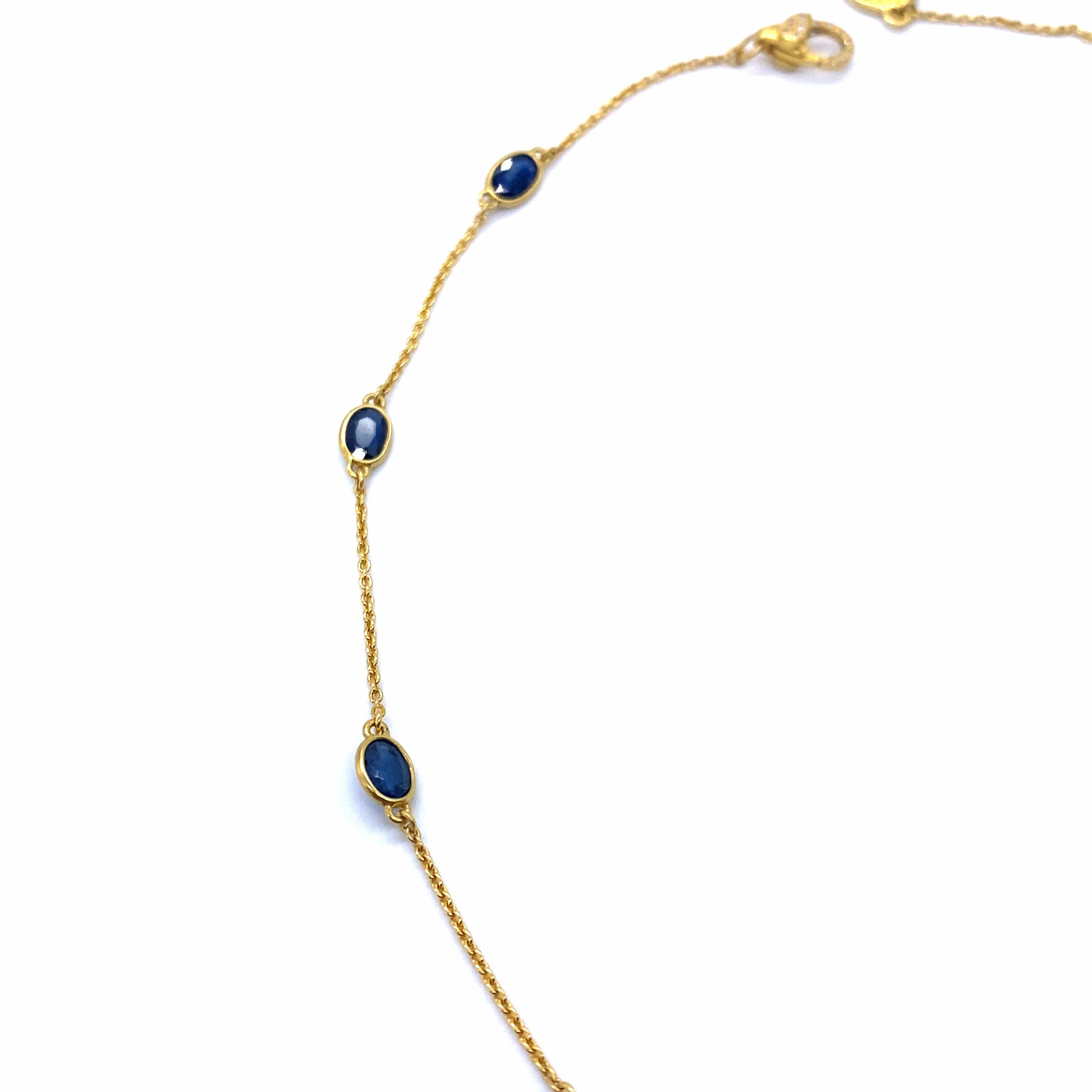 Affinity 20K Blue Sapphire Drops Necklace - Coomi