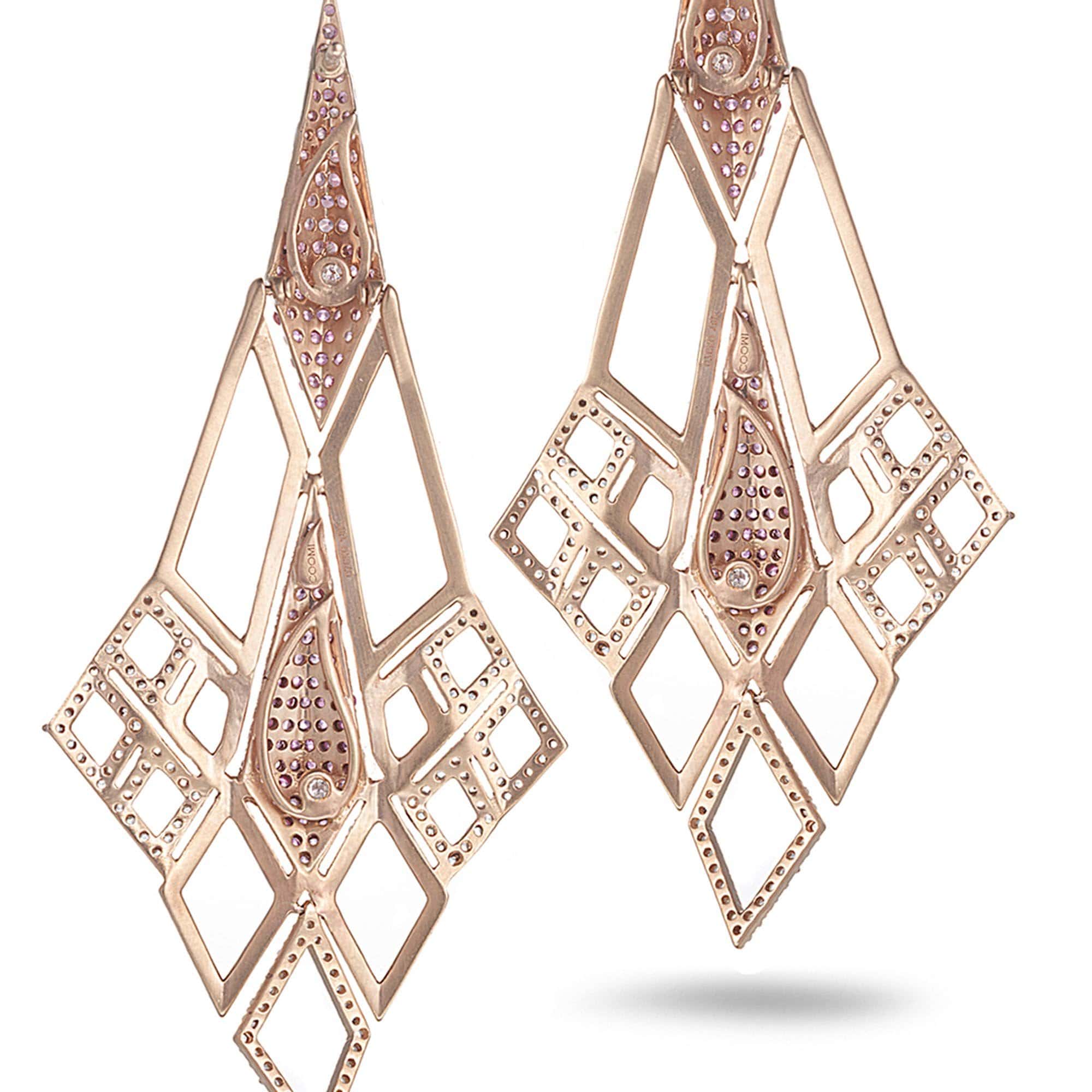 Sagrada Glory Earring in 18K Rose Gold with Pearls and Diamonds - Coomi