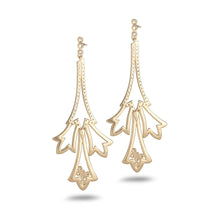 Load image into Gallery viewer, 20K Long Labyrinth Drop Diamond Earrings - Coomi
