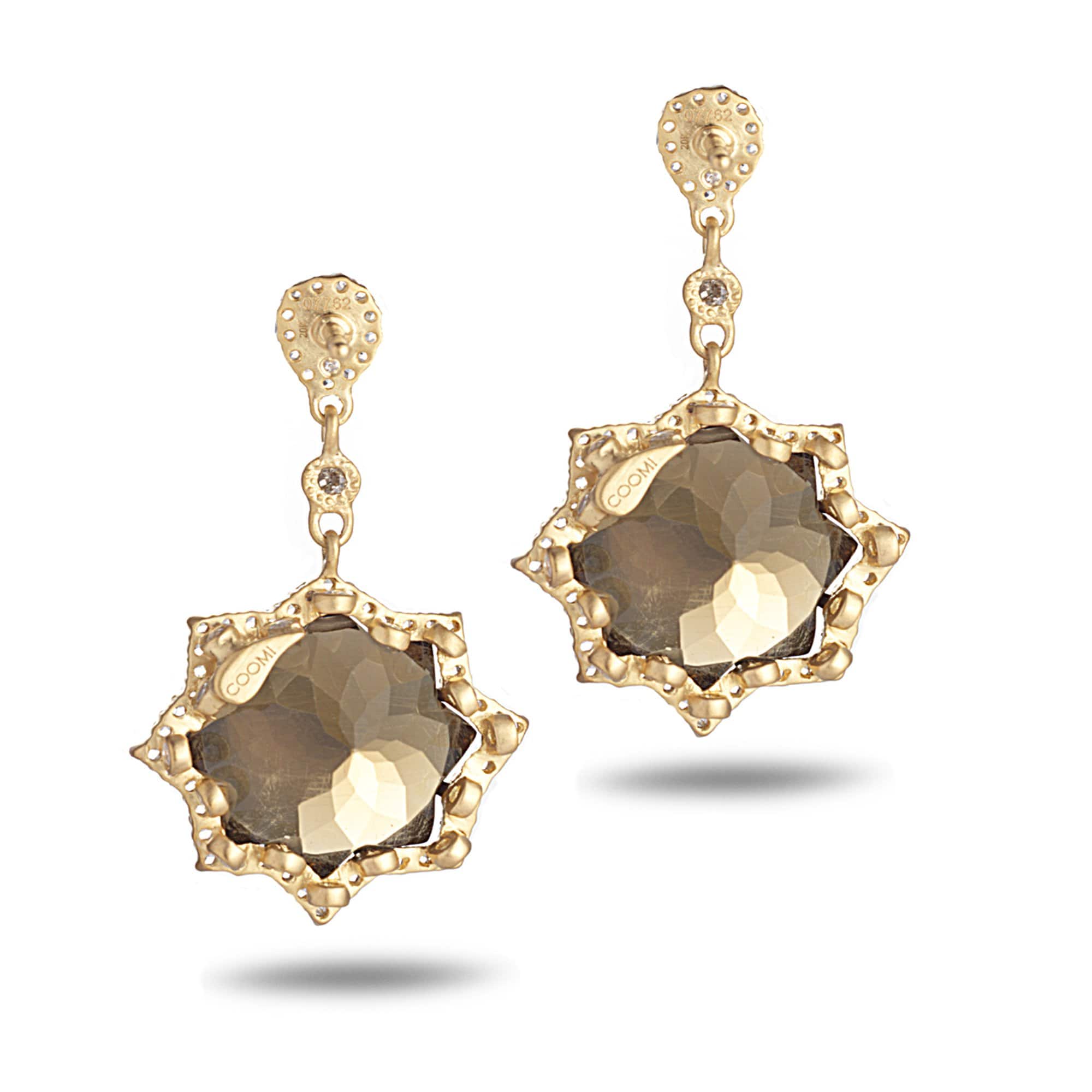 Sagrada Kaleidoscope Earrings in 20K with Cognac Quartz and Diamonds - Coomi