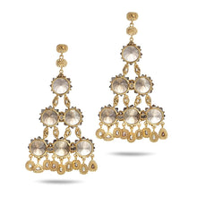 Load image into Gallery viewer, Sagrada Kaleidoscope Earrings with Smokey Quartz and Diamonds - Coomi
