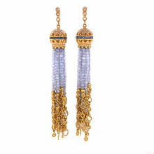Load image into Gallery viewer, Sagrada Chalcedony and Blue Sapphire Halo Earrings with Diamonds - Coomi
