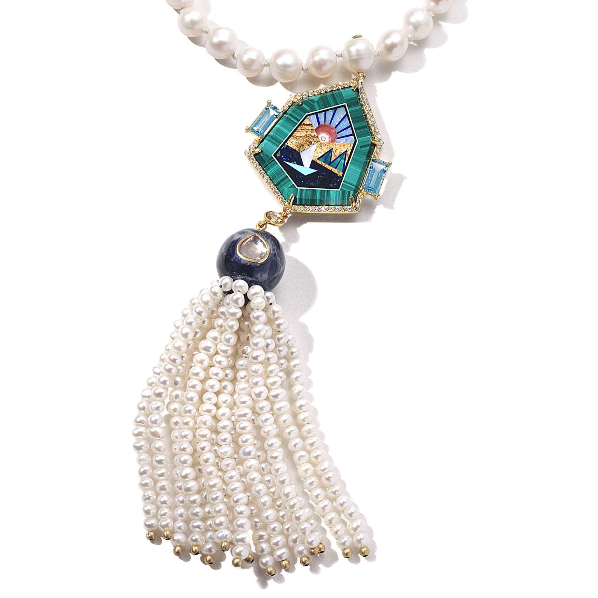Affinity 20K Sunset Pearl Tassel Necklace - Coomi