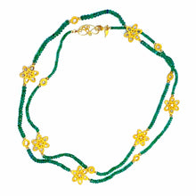 Load image into Gallery viewer, Affinity 20K Emerald and Flower Necklace - Coomi
