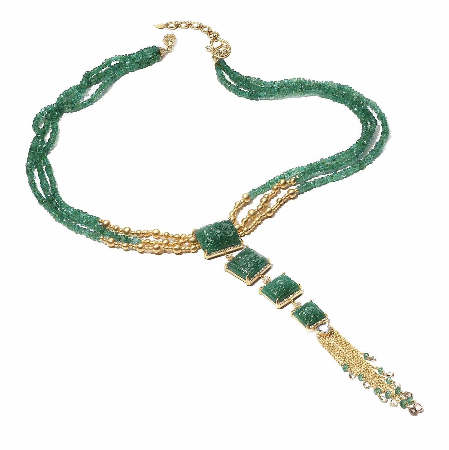 Affinity 20K Drop Emerald Necklace - Coomi
