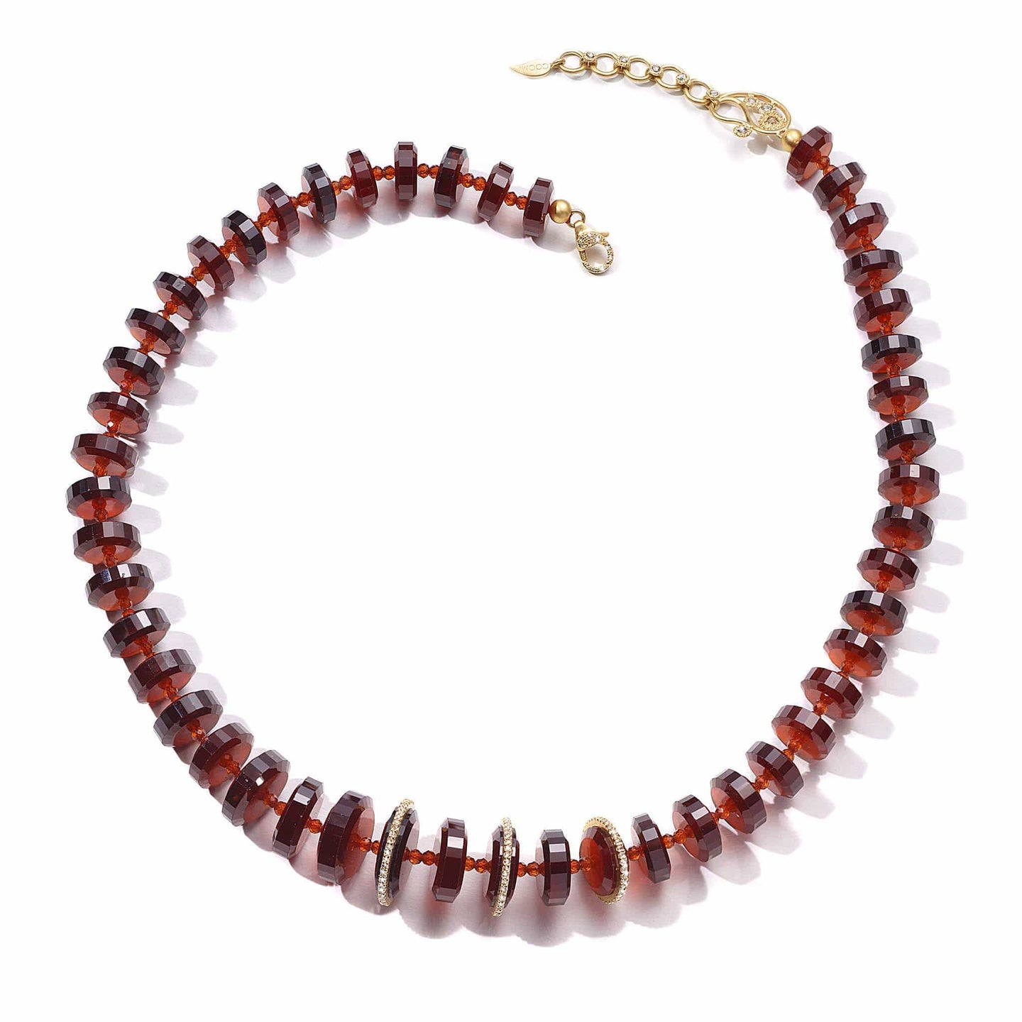 Affinity 20K Garnet Bead Necklace - Coomi