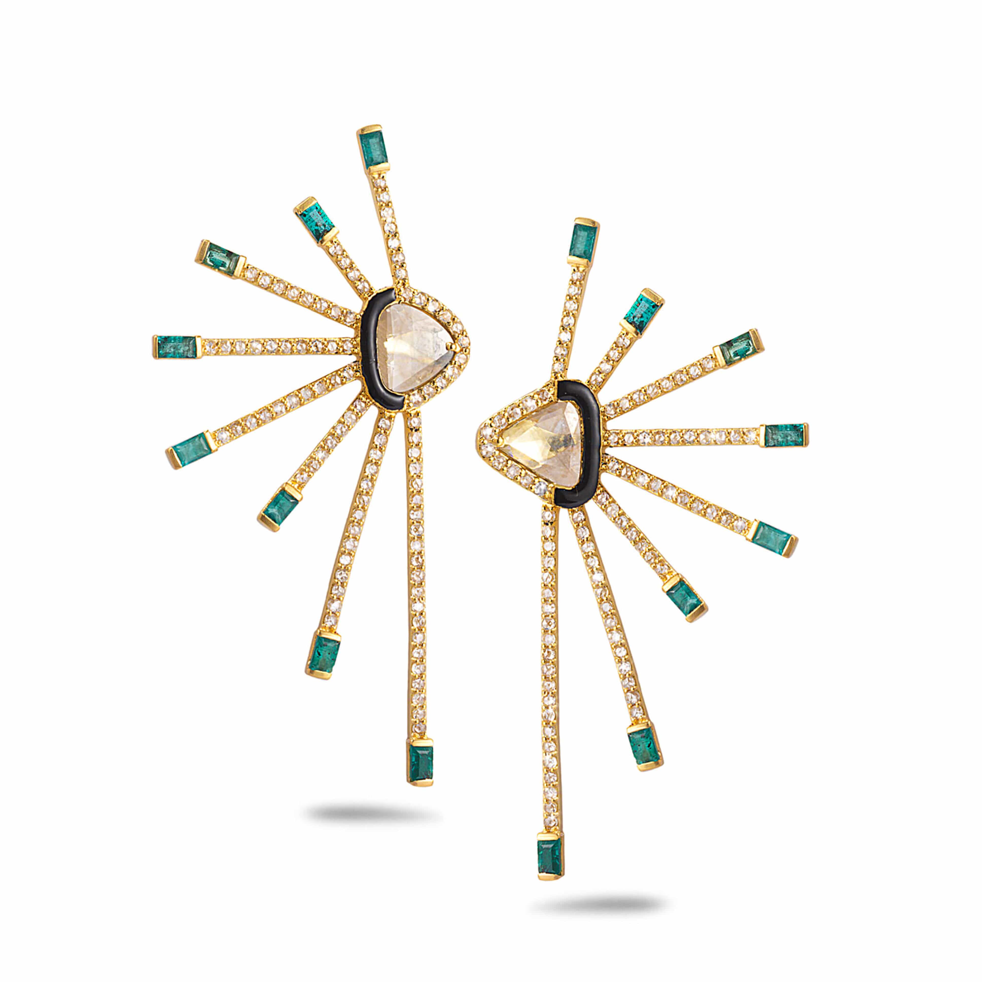 20K Affinity Emerald Earrings